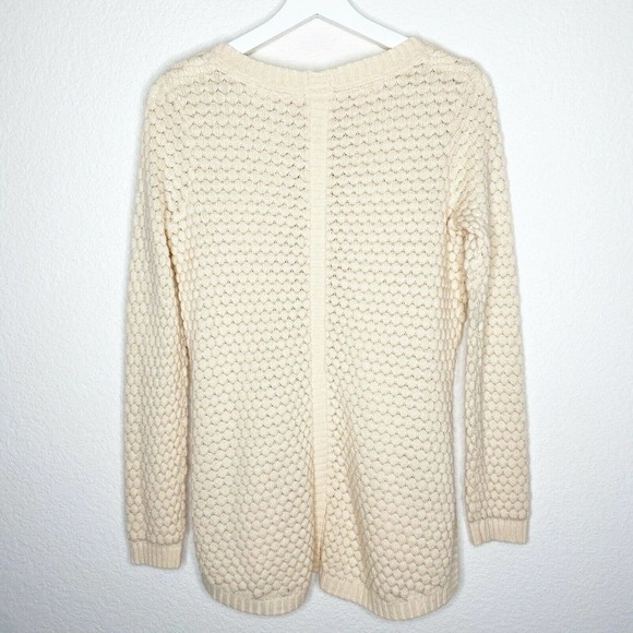 Maison Jules Bubble Knit Metallic Gold Sparkle Sweater - Picture 4 of 6